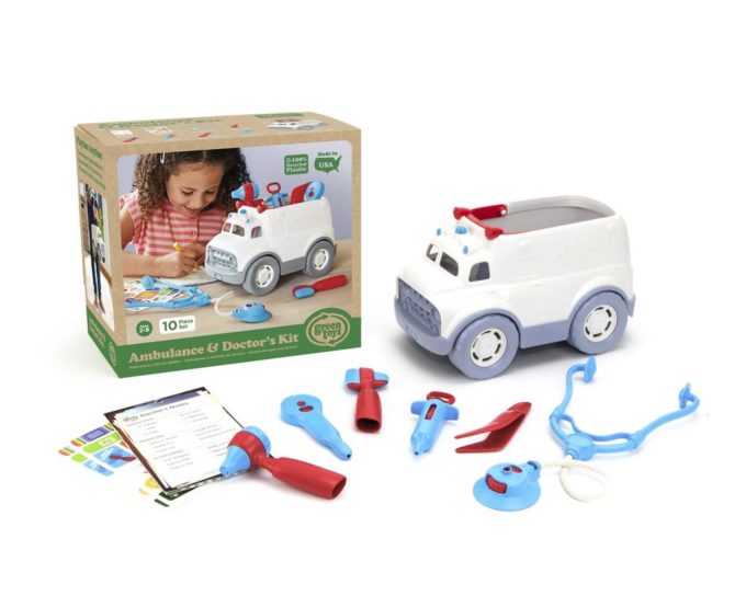 Green Toys Ambulance en doktersset doos