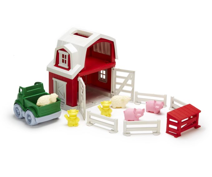 Green Toys Boerderij speelset auto
