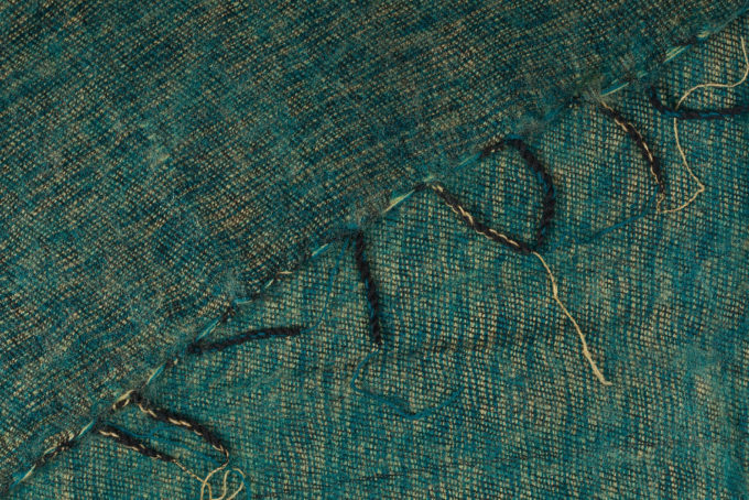 Sjaal met Verhaal Plaid Nepal detail