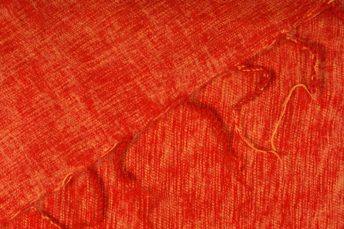 Sjaal met Verhaal Plaid Warm Oranje detail