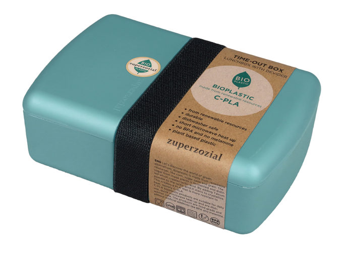 Zuperzozial Time-Out Box – Broodtrommel – Misty Blue verpakking