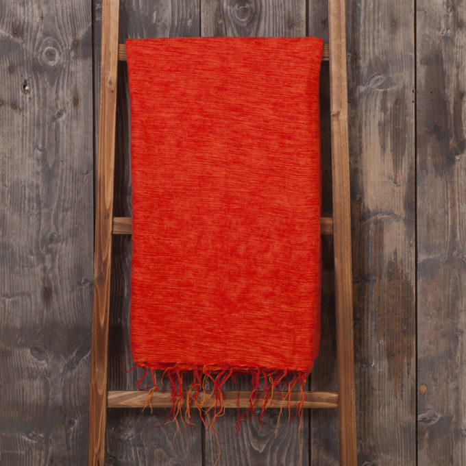 Sjaal met Verhaal Plaid Warm Oranje