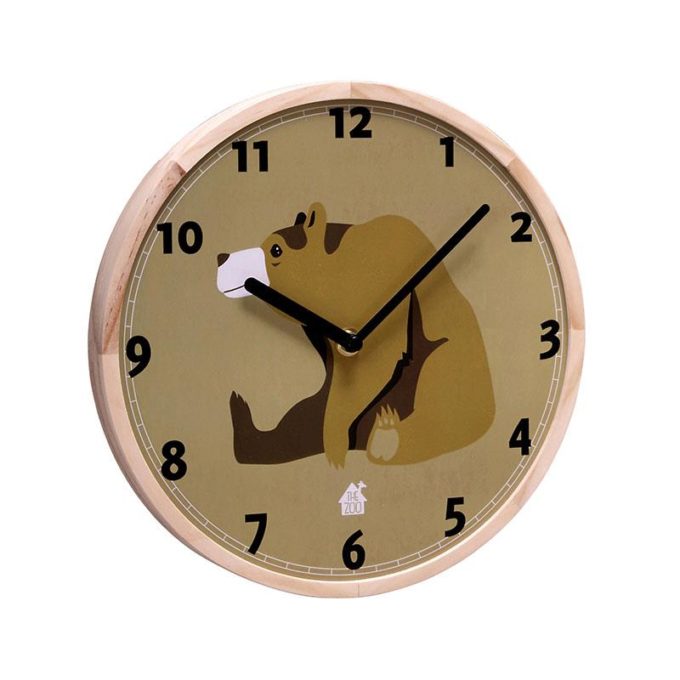 The Zoo Wallclock Brown Bear