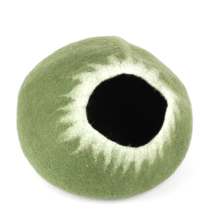 Catcave van vilt kattenmand Large Groen