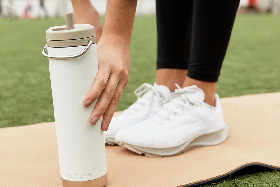 Klean Kanteen drinkfles met rietje Klean Kanteen drinkfles met rietje