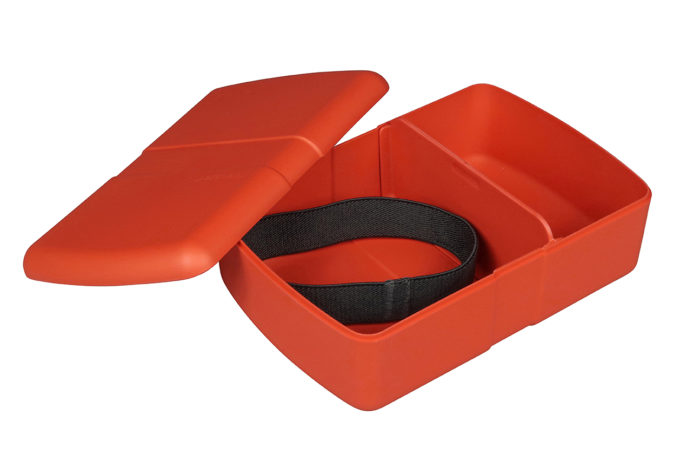 Zuperzozial Time-Out Box – Broodtrommel – Terra Red open