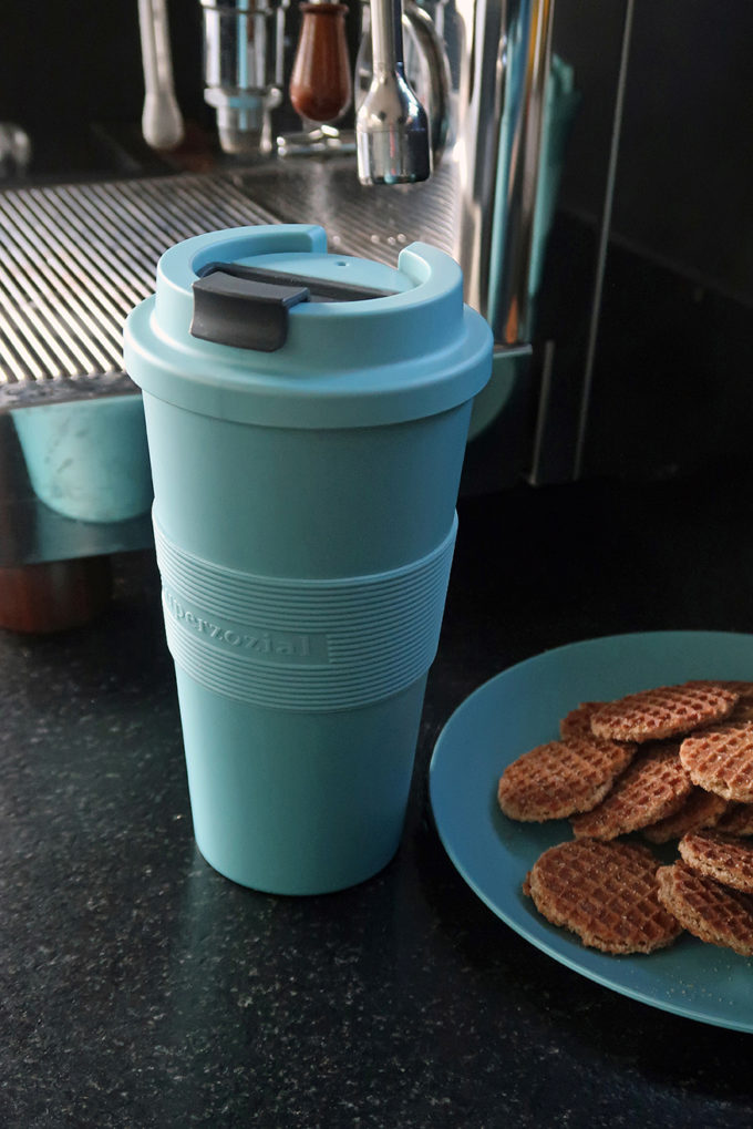 Zuperzozial Time-Out Mug Large - Koffiebeker Reisbeker - Misty Blue koffie