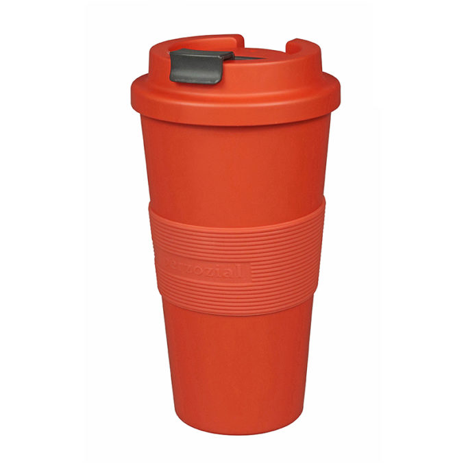 Zuperzozial Time-Out Mug Large - Koffiebeker Reisbeker - Terra Red